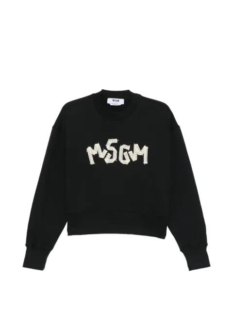 lace-logo sweatshirt by MSGM