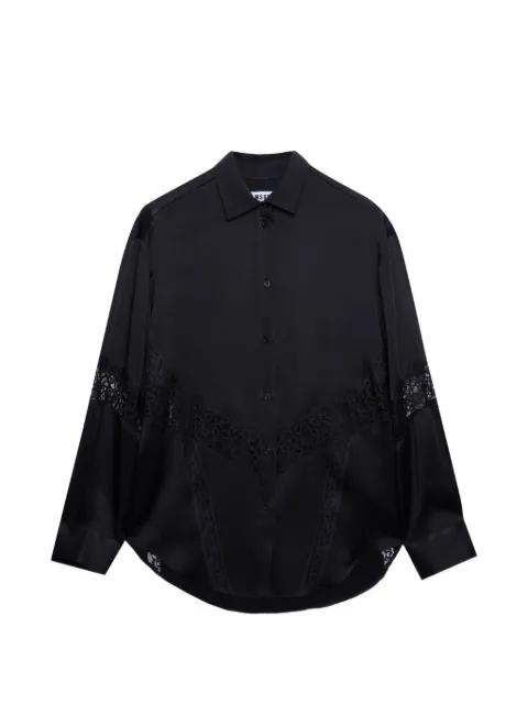 lace-panel shirt by MSGM
