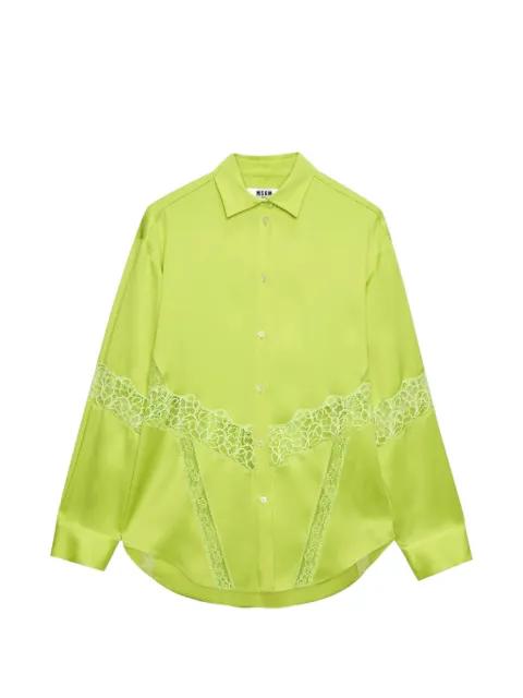 lace panel shirt by MSGM