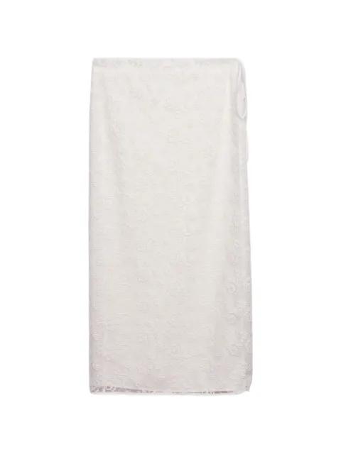 lace tie maxi skirt by MSGM