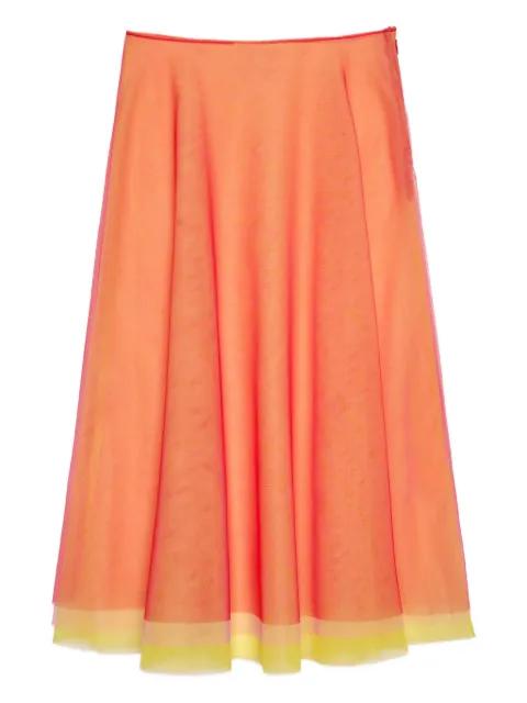 layered tulle midi skirt by MSGM