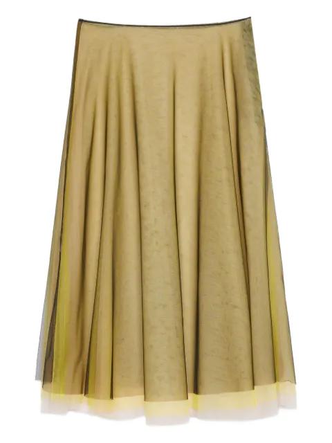 layered tulle midi skirt by MSGM