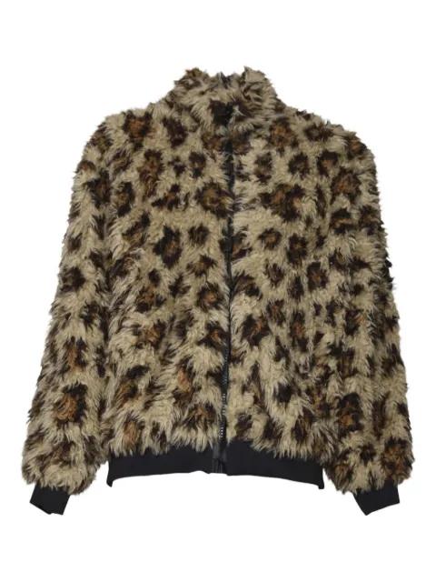 leopard-print zip jacket by MSGM