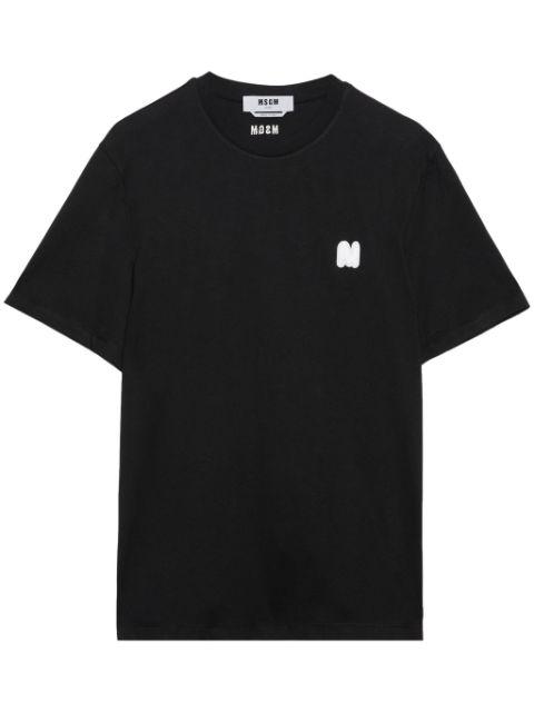 logo-appliqué cotton T-shirt by MSGM