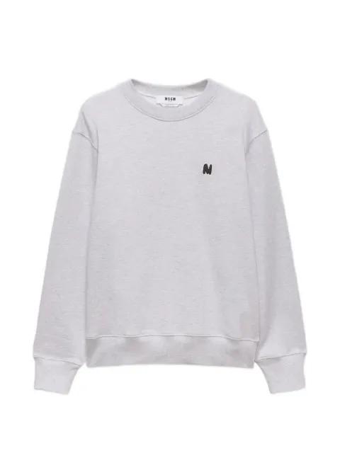 logo-detail crew-neck sweatshirt by MSGM