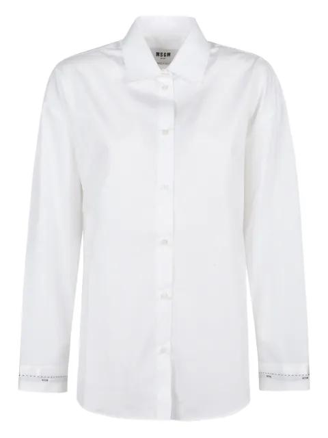 logo-detail long-sleeve shirt by MSGM