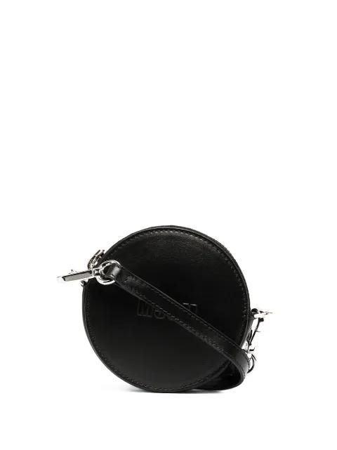 logo-embossed circular mini bag by MSGM
