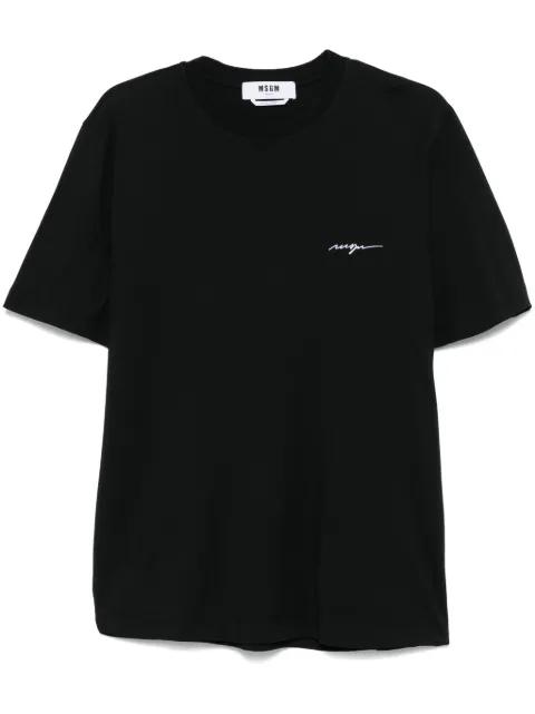 logo-embroidered T-shirt by MSGM