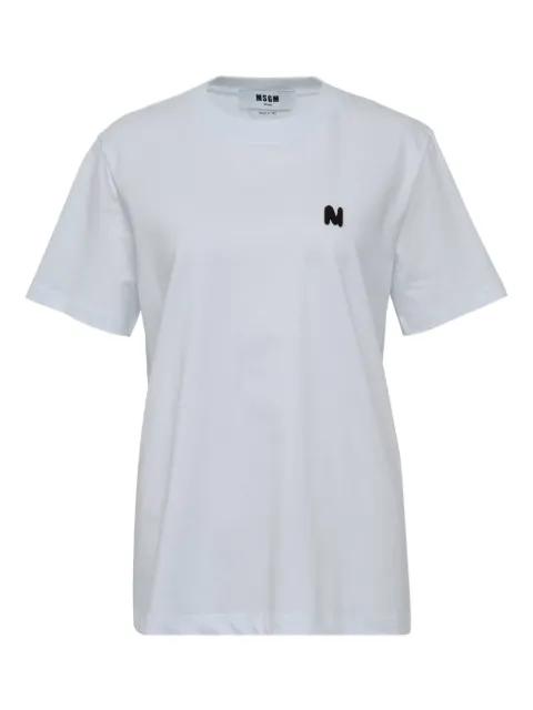 logo-embroidered T-shirt by MSGM