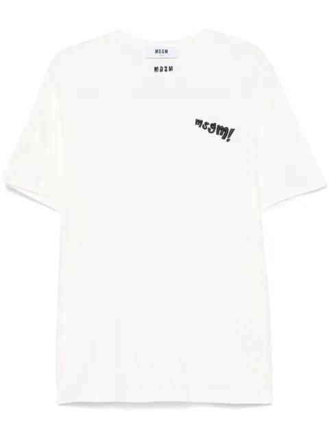 logo-embroidered T-shirt by MSGM