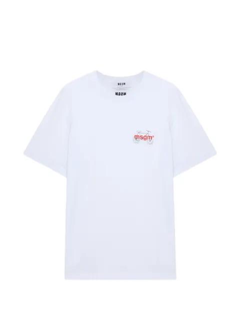 logo-embroidered T-shirt by MSGM