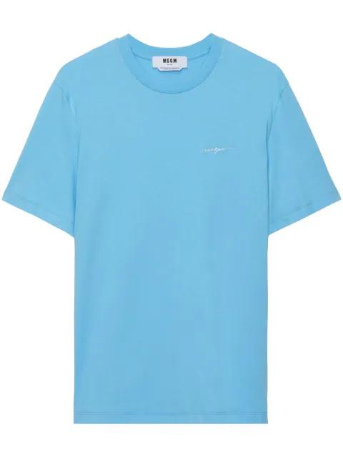 logo-embroidered T-shirt by MSGM