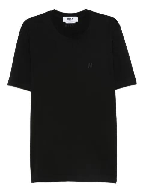 logo-embroidered cotton T-shirt by MSGM