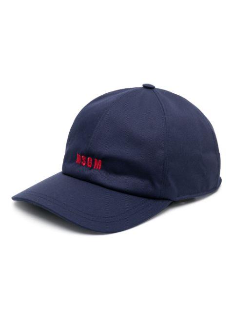 logo-embroidered cotton cap by MSGM