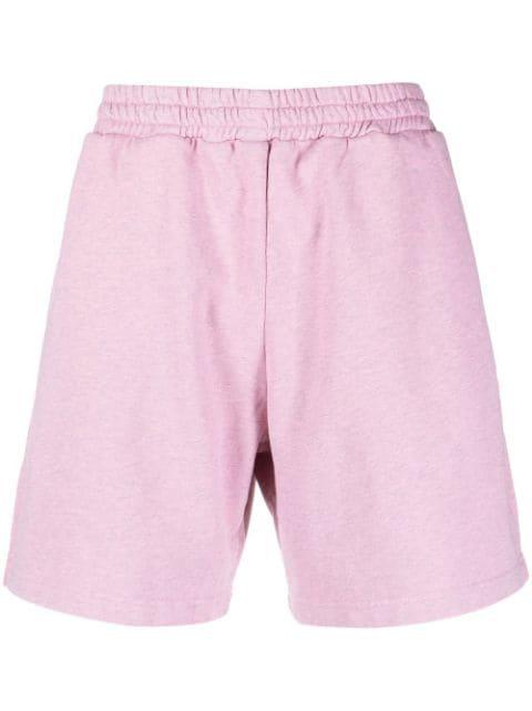 logo-embroidered cotton shorts by MSGM