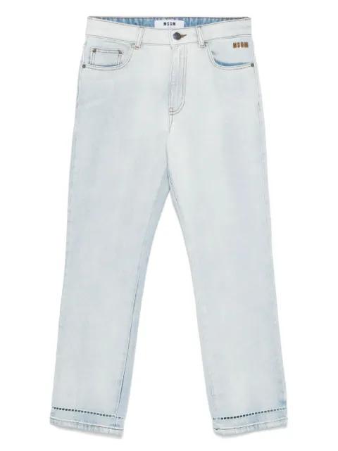 logo-embroidered jeans by MSGM