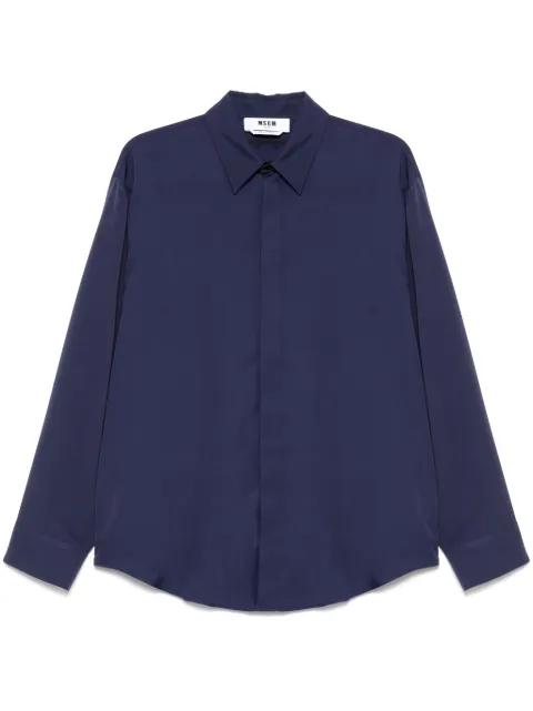 logo-embroidered shirt by MSGM