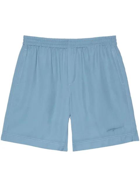 logo-embroidered shorts by MSGM