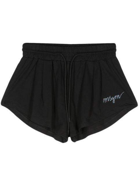 logo-embroidered shorts by MSGM