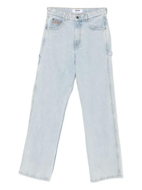 logo-embroidery carpenter jeans by MSGM