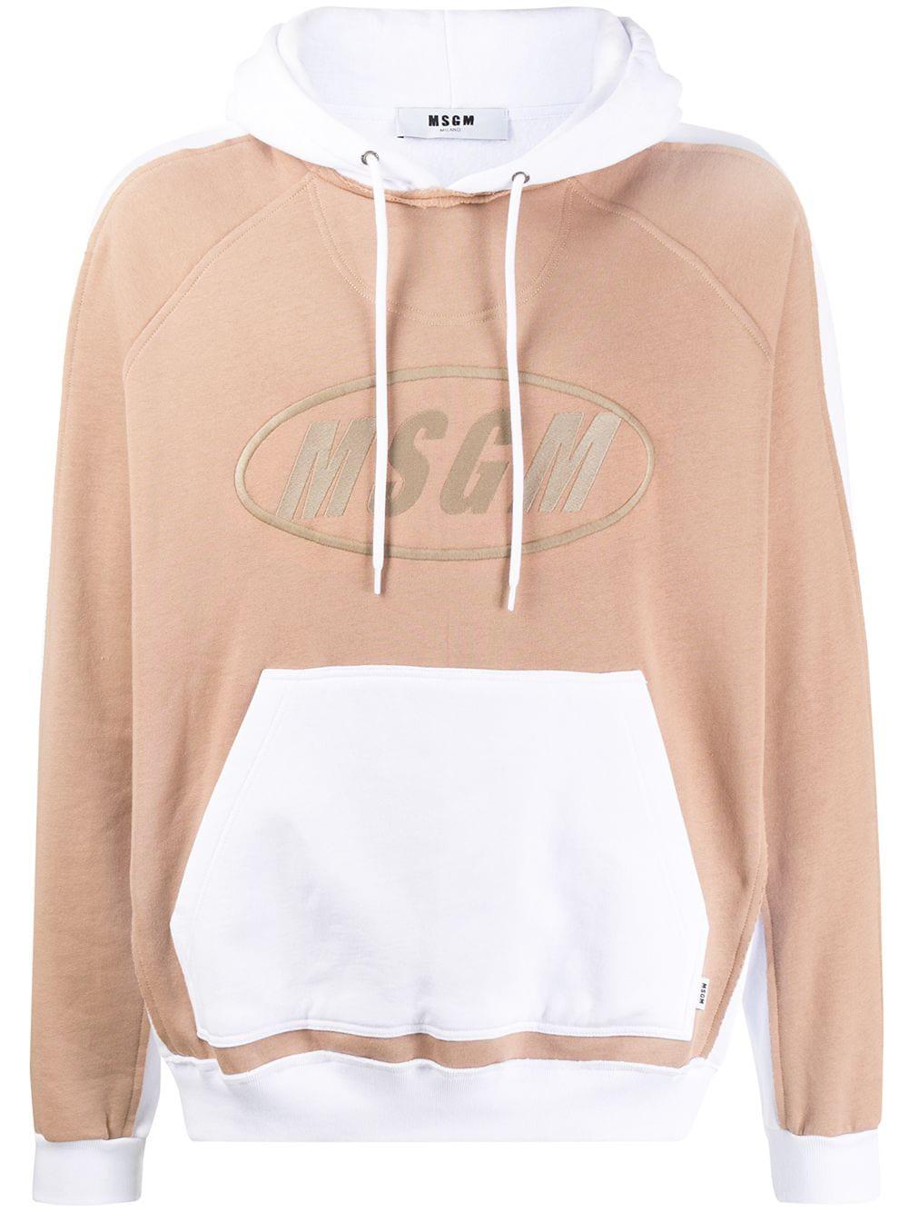 logo hoodied sweatshirt by MSGM