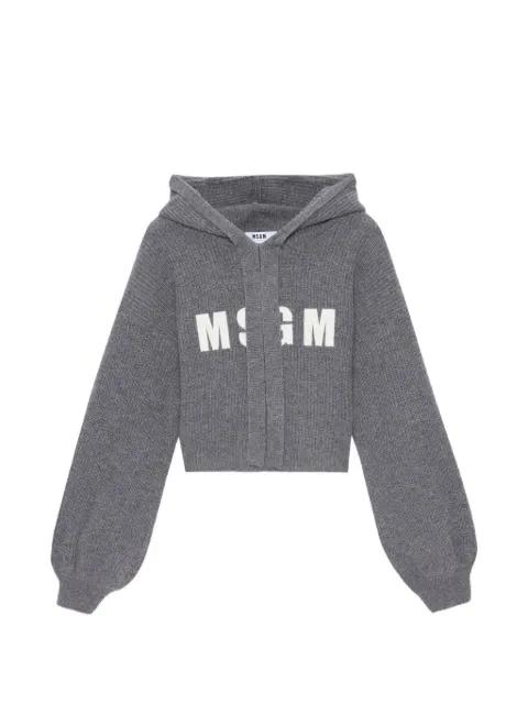 logo-lettering hoodie by MSGM