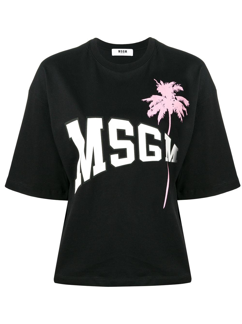 logo palm tree T-shirt by MSGM