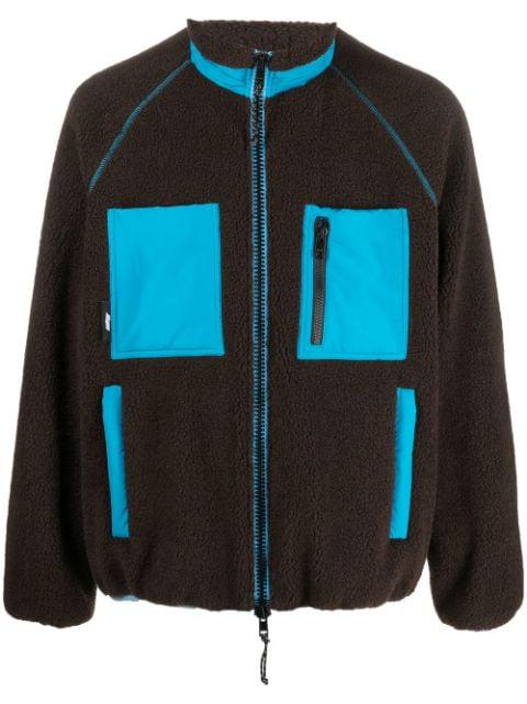 logo-patch fleece jacket by MSGM