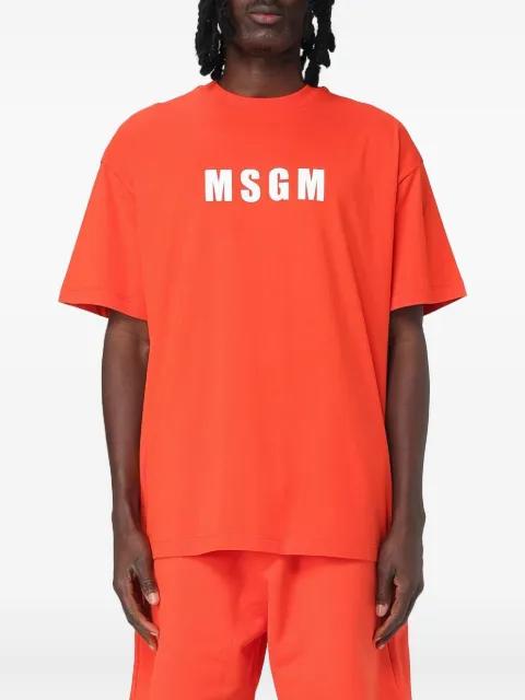 logo-print T-shirt by MSGM