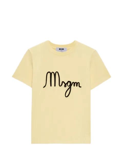 logo-print T-shirt by MSGM