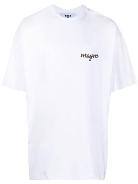 logo-print T-shirt by MSGM