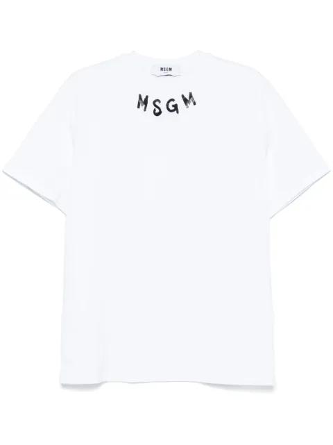 logo-print T-shirt by MSGM