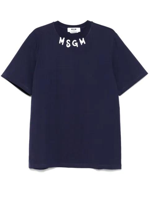 logo-print T-shirt by MSGM