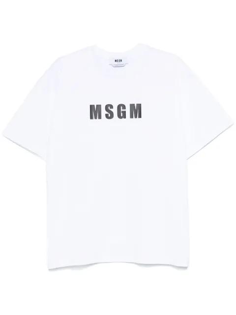 logo-print T-shirt by MSGM