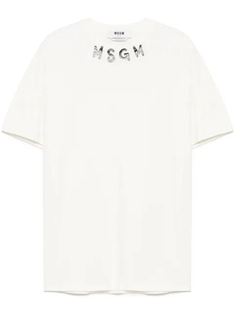 logo-print T-shirt by MSGM
