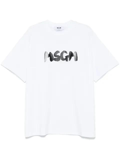 logo-print T-shirt by MSGM