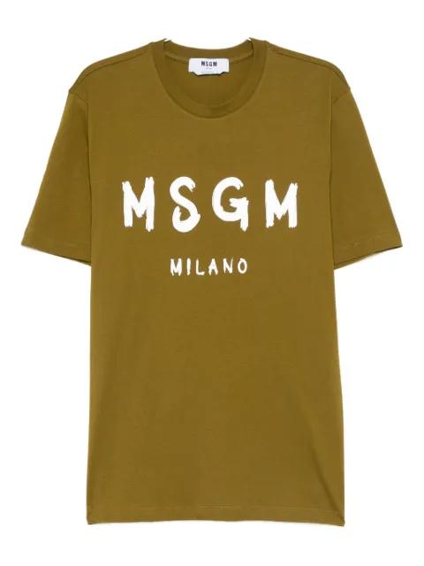 logo-print T-shirt by MSGM