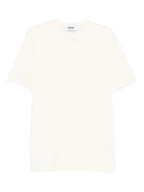 logo-print cotton T-shirt by MSGM