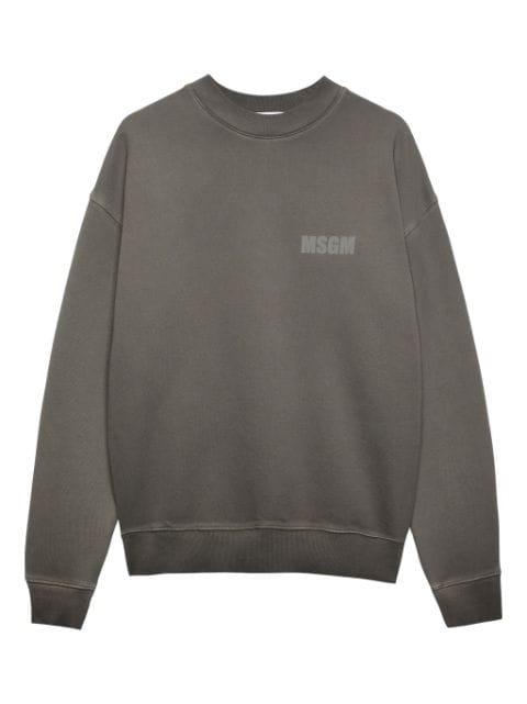 logo-print cotton sweatshirt by MSGM