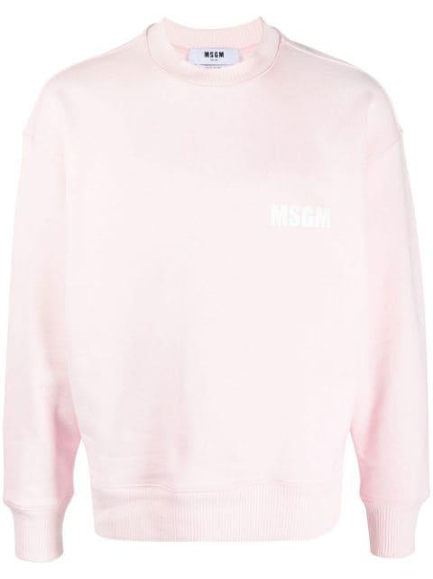logo-print crew-neck sweatshirt by MSGM