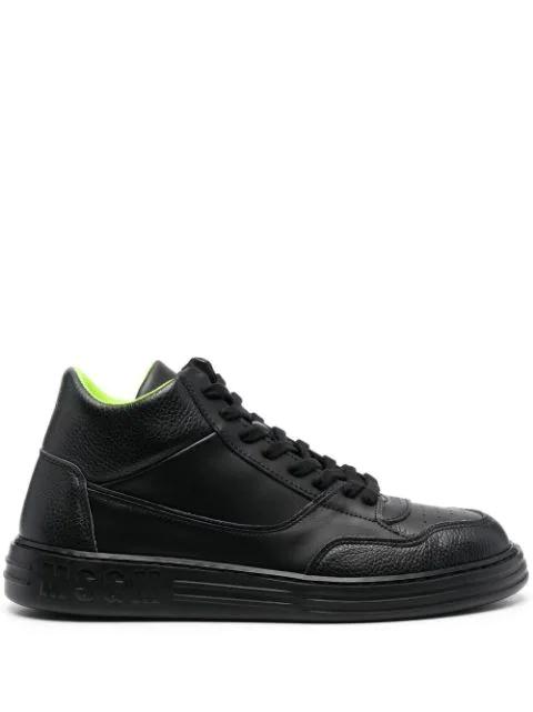 logo-print high-top sneakers by MSGM