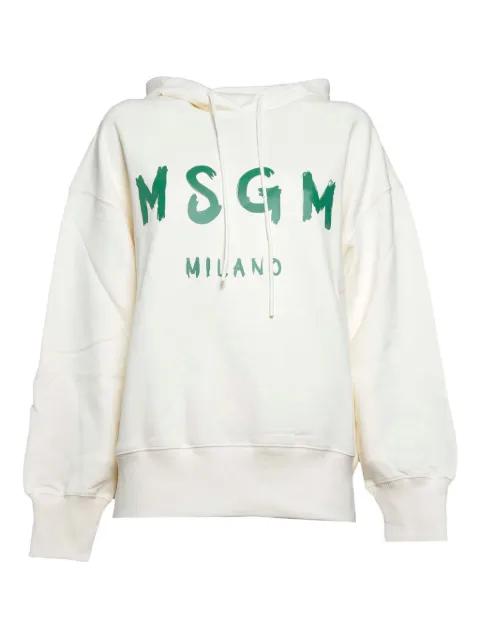 logo-print hoodie by MSGM