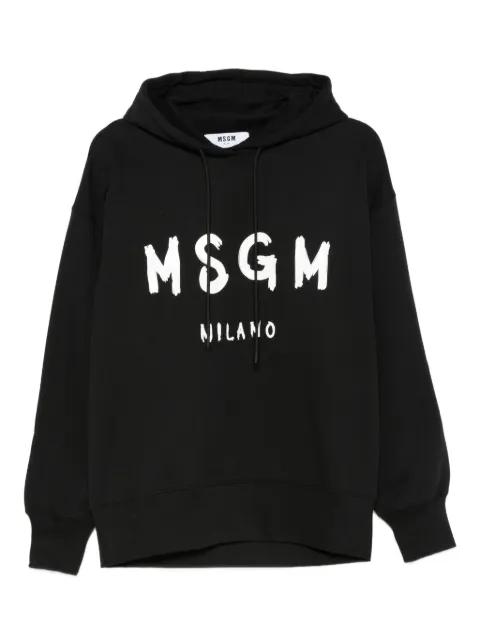 logo-print hoodie by MSGM