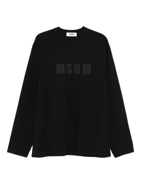 logo-print long-sleeve T-shirt by MSGM