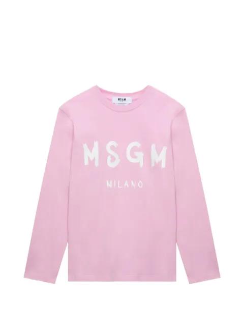 logo-print long-sleeve T-shirt by MSGM