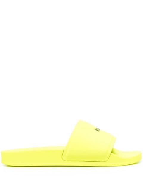 logo-print sliders by MSGM