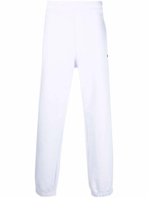 logo-print tapered cotton joggers by MSGM
