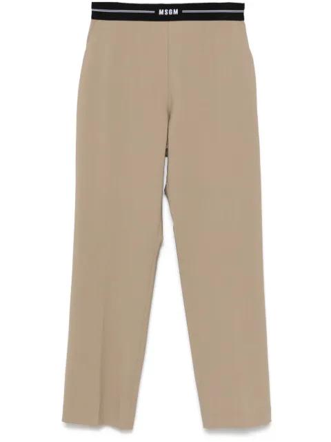 logo-waistband trousers by MSGM
