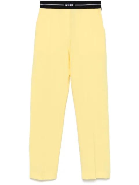 logo-waistband trousers by MSGM