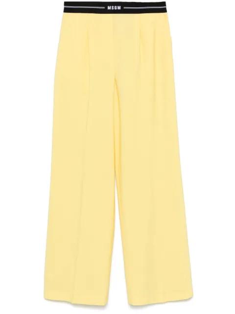 logo-waistband trousers by MSGM
